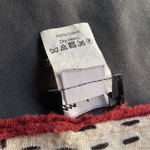 Madewell Exclusive Cream and Red Patterned Shawl - Picture 8 of 8